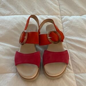 Gabor Pink and Orange Women's Sandals
